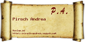 Pirsch Andrea névjegykártya